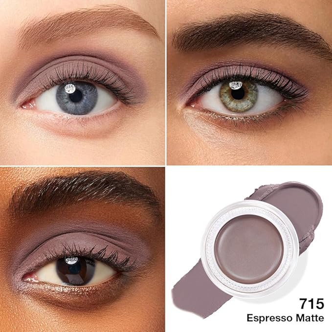 Kaely Single Cream Eyeshadow Pot, Espresso Matte Eye Shadow for Older Women High Pigmented Waterproof, Natural Eyeshadow Palette Makeup Brightener, sombras en crema para ojos, Blendable, 715