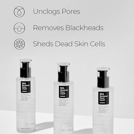 COSRX Niacinamide 2% + BHA 4% Blackhead Exfoliant Toner 3.38 fl.oz / 100ml, Korean Toner, Blackhead Remover, Pore Minimizer for Enlarged Pores, for All Skin Types, Korean Skin Care