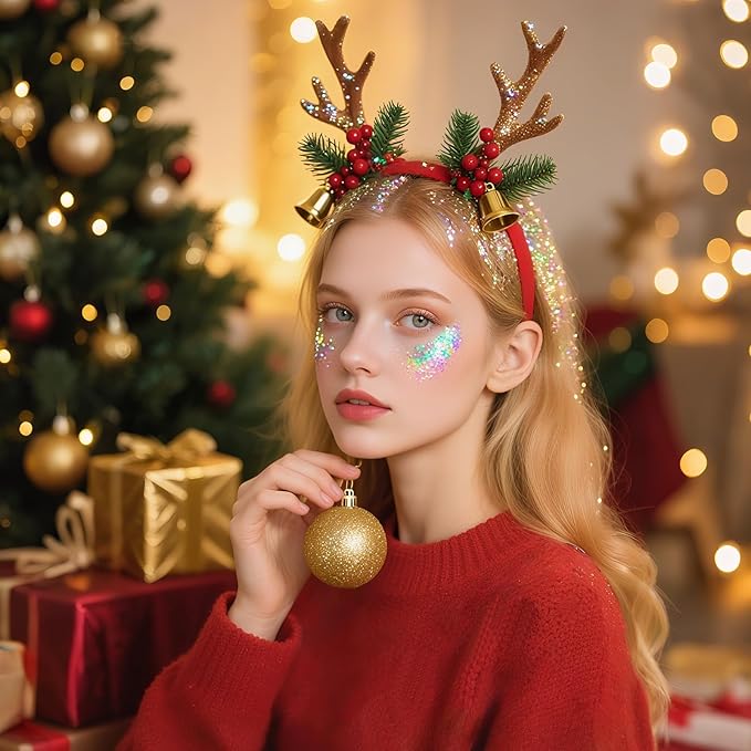 14 Colors Body Glitter,Face Glitter Makeup for Kids Women,Sparkly Chunky Hair Glitter for Eye Lip Nails,Mardi Gras Glitter Makeup Face Paint,Singer Concerts Disco Rave Festival Accessories-Christmas