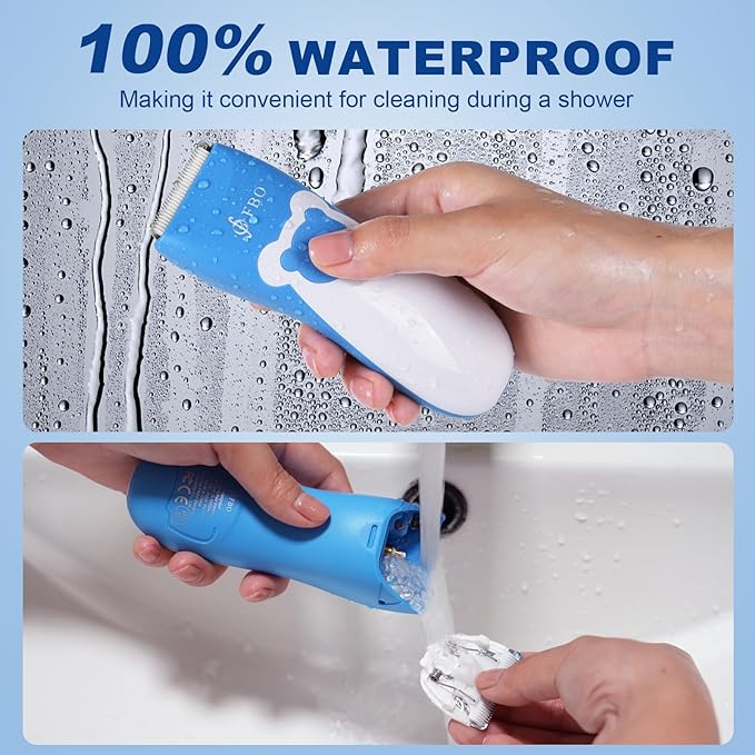 FBO Body Hair Trimmer Bikini Trimmer Electric Shaver - Rechargeable Electric Shaver - lPX7 Waterproof (Blue)