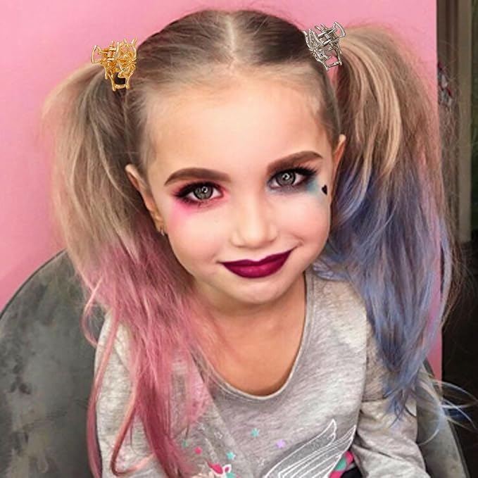 5 Pcs Halloween Hair Claw Clips Hair Accessories for Women Girls, Gothic Black Gold and Silvery Metal Spider Small Size Catch Clips for Hair Styling Tool Holiday Gifts