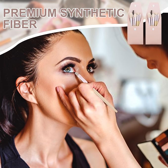 15 Sets Travel Size Makeup Brushes Set Mini Face Make up Brushes Brushes Bag for Makeup Party Favors Wedding Bridal Shower Favors Bridesmaid Gift Bachelorette Party Gift (lvory Beige, 15pc)