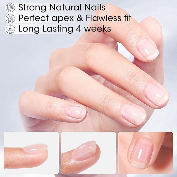 Gellen Salon-Grade Builder Gel for Nails, 5 in 1 Hema Free Clear Builder Gel for Nail Apex Strengthener 20ml Clear Builder GelNail Polish in Upgraded Bottle U V Cured for Home DIY