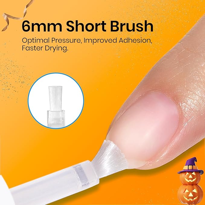 Beetles 15ml Nail Dehydrator and Primer - Acid Free & Hema-Free Natural Prep Dehydrate and Bond Primer for Acrylic Fast Dry Nail Supplies Professional Salons Halloween Set