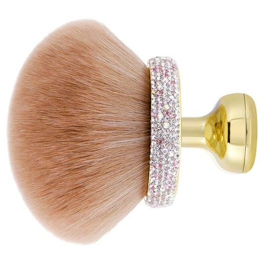 UNIMEIX Extra Large Body Makup Brush for Self Tanner with Drawstring Bag, 3.2 Inch Blend and Blur Body Sunscreen Applicator for Face, Legs, Body, Cream and Foundation (Gold)