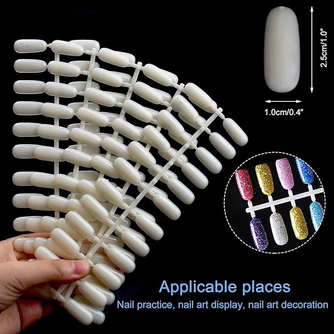 Noverlife 120 Nail Colors Display Book with 120 False Nail Tips, Nail Gel Polish Display Chart, Nail Art Samples Color Swatches Cardboard Nail Design Showcase for Manicure Salon Studio