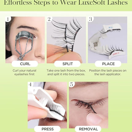 BEYELIAN Magnetic Eyelashes with Applicator Kit, Upgrade No Glue Needed False Lashes, Reusable Soft Magnetic Lashes for Eye(Lightweight & Comfortable)