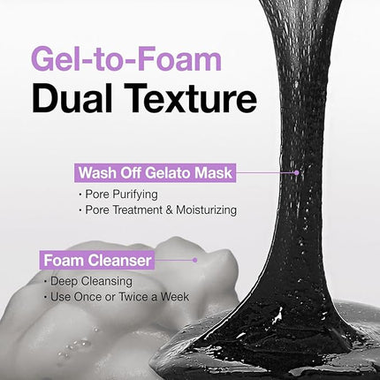 coxir TXA Mucin All-in-One Pore Mask Cleanser – Quick 1–2 Min Gel-to-Foam Wash-Off Face Mask + Cleanser, Charcoal & Snail Mucin, Deep Pore Cleansing, Blackhead Care, Hydrating, Korean Skin Care, 120ml