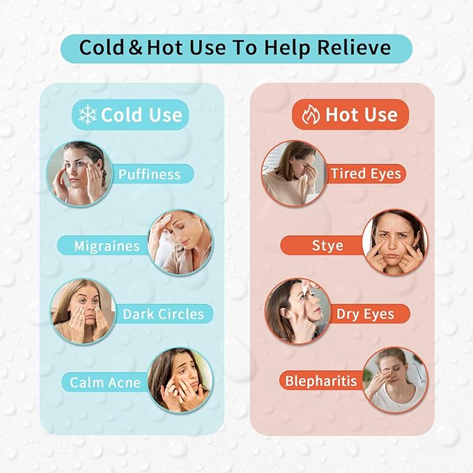 2PCS Cooling Eye Mask Gel Eye Mask, Reusable Hot Cold Therapy cold eye mask for Post Surgery, Puffiness, Dark Circles, Eye Bags, Dry Eyes, Migraines with Soft Plush Backing (Butterfly+Leaves)