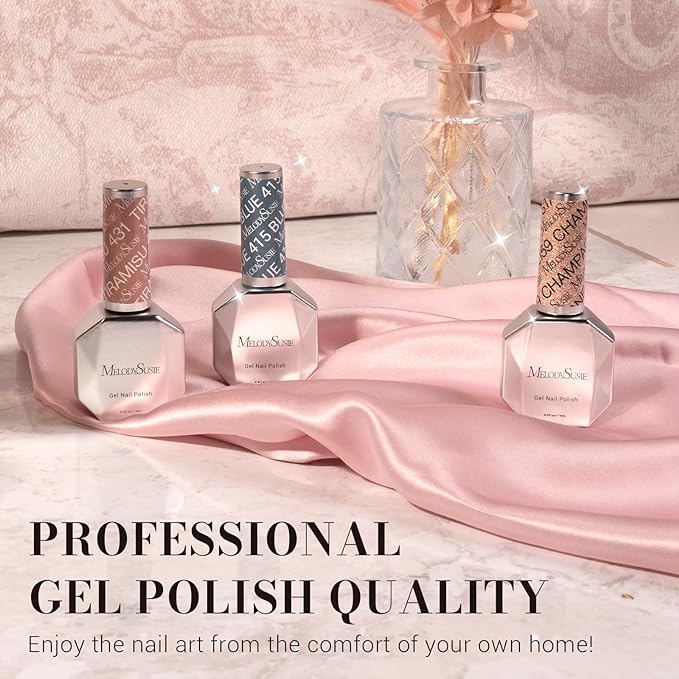 MelodySusie Dark Purple Gel Nail Polish, 0.5fl oz Nails Soak Off UV LED Gray Purple Gel Polish Gift for Women Nail Art Manicure Salon DIY Nail Design Decoration at Home-1650