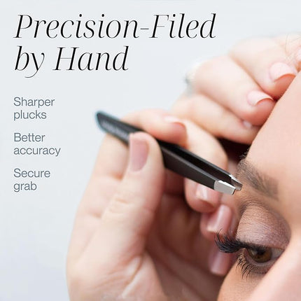 Tweezer Guru Ingrown Hair Tweezers - Pointed Precision Tweezers for Eyebrows & Ingrown Hair Removal - Blackhead and Splinter Tweezer with Sharp Needle Nose Point (Black + Sky Blue, 2 Piece Set)