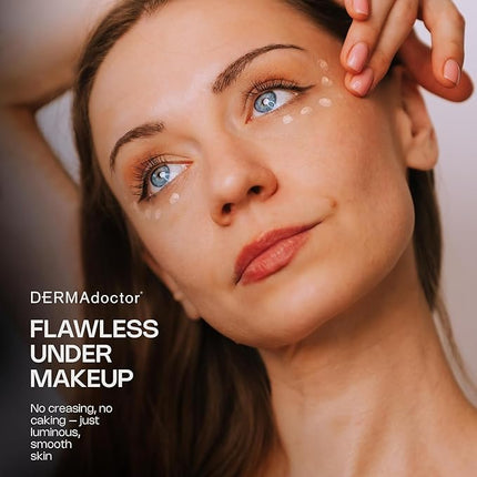 DERMAdoctor Caffeine Eye Cream for Dark Circles, Anti Aging Illuminator, Hydrating Under Eye Cream with SPF 30 for Puffiness, Wrinkles, and Bags Under Eyes, Dermatologist Formulated - 0.5 oz