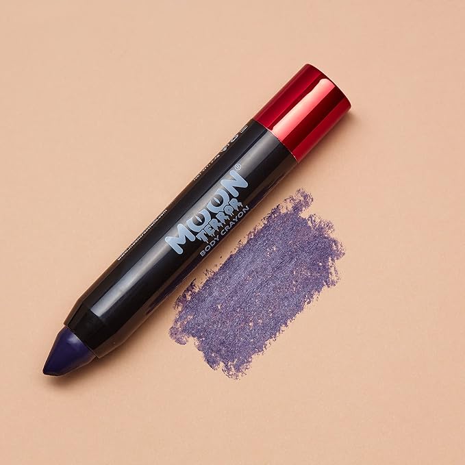 Halloween Face Paint Stick Body Crayon by Moon Terror, SFX Make up - Poison Purple - Special Effects Make up - 0.12oz