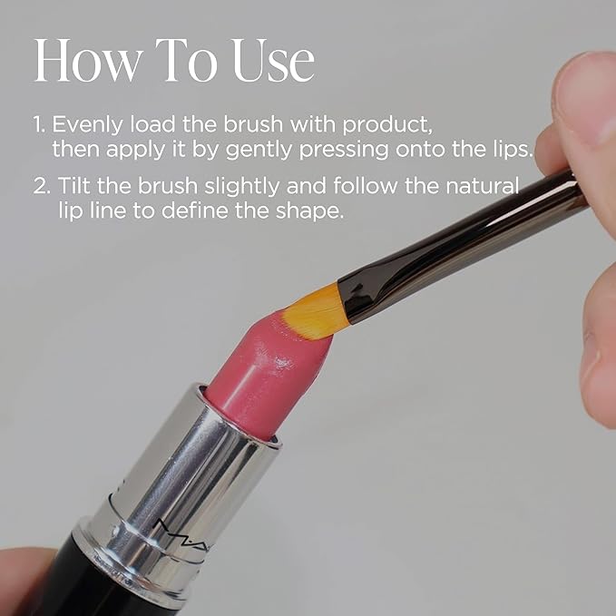 Piccasso 501 Lip Brush – Professional Lip Brush for Precise Lip Gloss & Lip Stain Application, Smooth Color Payoff & Defined Lip Lines, Synthetic Makeup Brush for Clean, Flawless Finish