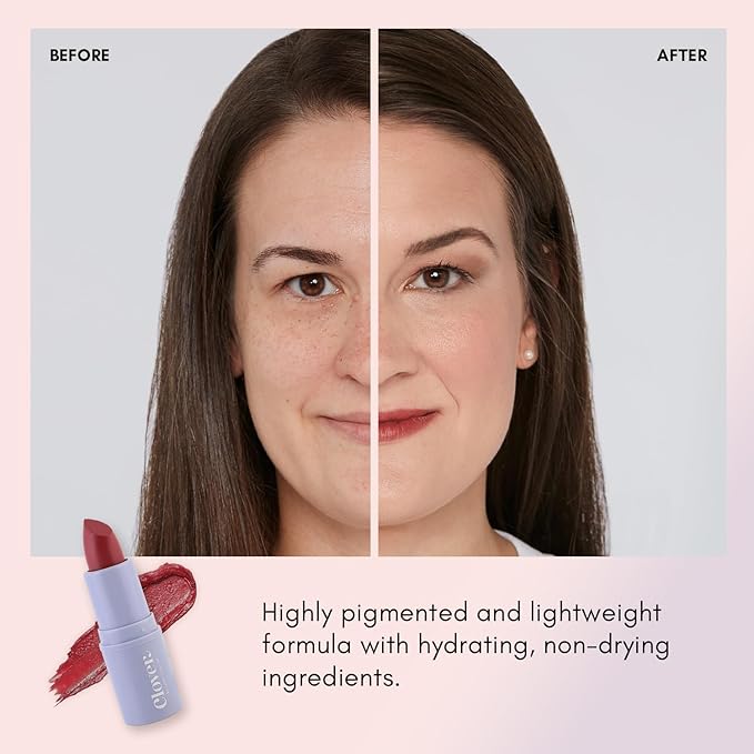 Clover Comfy Matte Lipstick | Non Drying Lipstick, Moisturizing And Lightweight, High Pigmented Lipstick | Cruelty-Free & Vegan Lip Makeup | Shade - Blissful