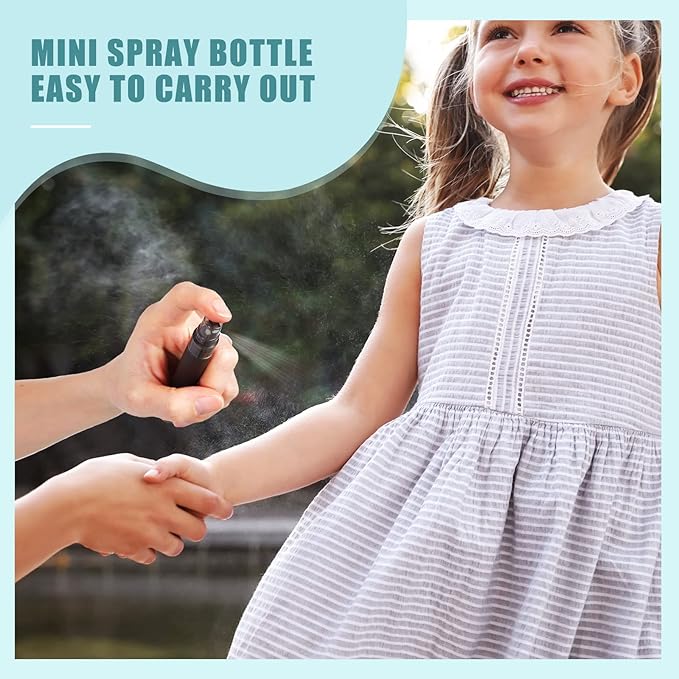 Remerry 10 ml Perfume Spray Bottles Plastic Travel Refillable Mini Bottles for Women Small Fine Mist Sprayers Portable Frosted Perfume Sprayers Empty Atomizer for Essential Oil (50 Pcs)