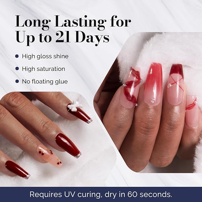 MelodySusie Fleurwee Plant Based 4pcs Gel Nail Polish Daily Commuter Kit, Hema Free, 21 Non Toxic, Long Lasting No Chip, Finger Toe Nail Polish, Fall Nail Art Salon Manicure at Home