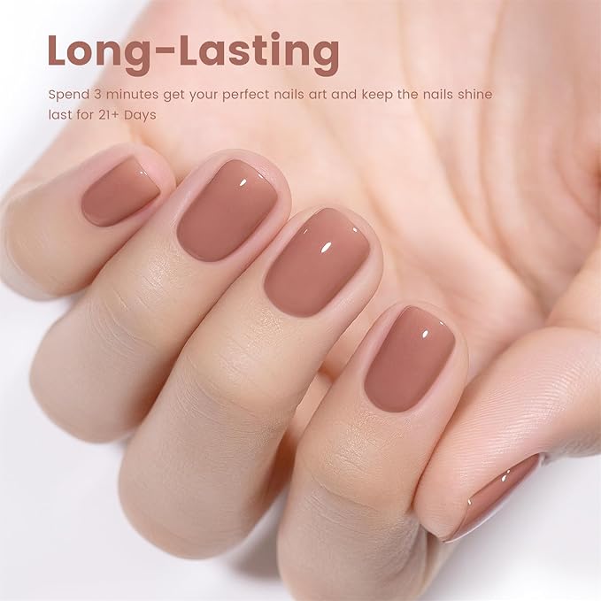 RARJSM Nude Gel Nail Polish Chestnut Pink Neutral Skin Tone Sheer Jelly Gel Polish 1PC 15ml Single Bottle Cream Transparent Pink Nail Gel Polish Soak off UV LED Cured for Home Salon DIY Manicure