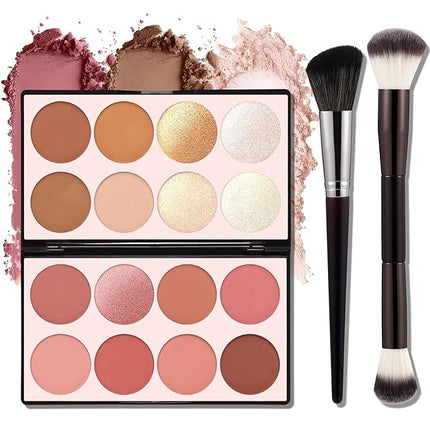 16 Colors Contour Palette Make up - Blush Highlighters Bronzer Powder All in one Makeup Palettes Contour Kit (SET2)