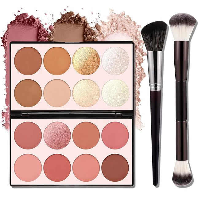 16 Colors Contour Palette Make up - Blush Highlighters Bronzer Powder All in one Makeup Palettes Contour Kit (SET2)