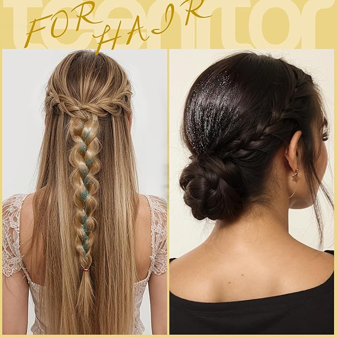 Teenitor Face Glitter Body Glitter Makeup Festival Glitter Gel, 12 Colors Face and Body Glitter Gel, Hair Glitter, Glitter for Face and Hair