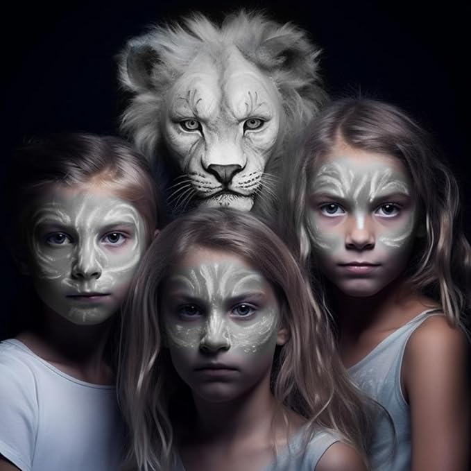 BOBISUKA Light Gray Face Body Paint Water Based Grey Face Paints Sticks Cream Blendable Face Painting Kit Quick Drying Foundation Makeup for Halloween Corpse Bride Zoombie Cosplay SFX Costume Party