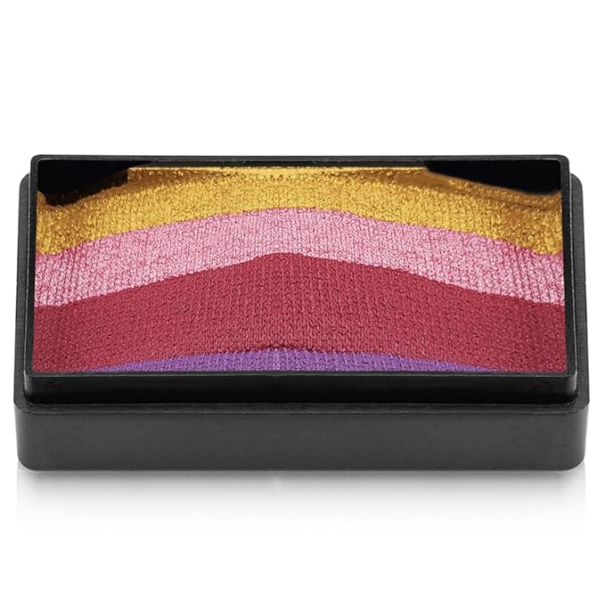 Kraze FX Dome Stroke - Sweetheart (25 gm), Professional 1-Stroke Split Cake, Hypoallergenic, Non-Toxic, Water Activated Face & Body Painting Makeup Supplies for Sensitive Skin, Kid Safe, Adults