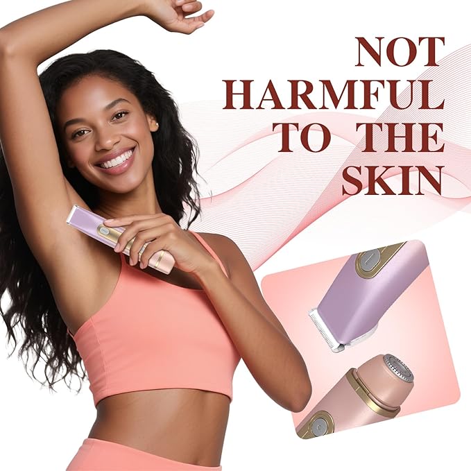 Dual-Head Women's Hair Trimmer – Safe Body, Bikini & Facial Hair Removal, Wet & Dry, USB Rechargeable, Travel-Friendly Personal Grooming