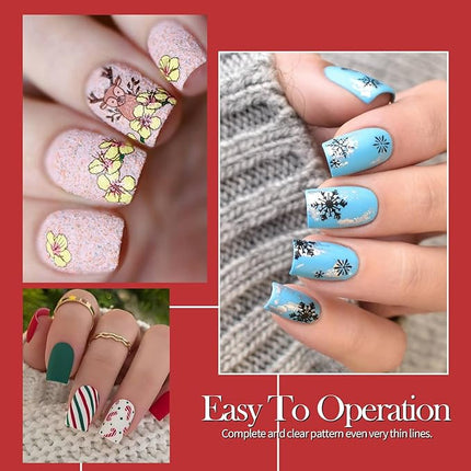 Born Pretty Nail Stamping Polish, Fingernail Stamp Polish Set Manicure Print Nail Polish for Plates 12 Colors Bulk Gift Collection 10ml 0.34fl oz Ideal Gifts