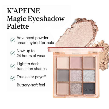 K'APEINE Nude Eyeshadow Palette, 9Colors Matte Shimmer Makeup Palette Neutral Pink Eye Shades High-Pigment Glitter Eyeshadow Makeup with Long-Wearing Formula for Women Daily, Wedding, Parties-LG3