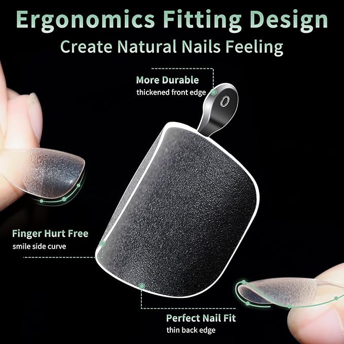 Toe Nail Tips, 216pcs Acrylic Fake Nails Gel Nail Tips Soft, Full Cover Pre-Shaped Matte Clear Press on Nails for Extension, Diy at Home Manicure 12 Sizes