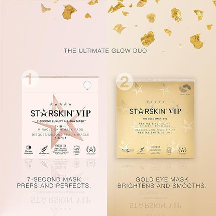 STARSKIN 7 Seconds All-Day Mask, 7-in-1 Facial Korean Toner Pads for Instant Hydration and Refreshed Skin, all Skin Types, Exfoliating and Pore Care with 66% Kudzu Root, K Beauty Skincare (18 Pads)