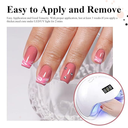 Imtiti Pink Gel Nail Polish, Mauve Pink Color UV/LED Soak Off Gel Polish for Spring Summer DIY Nail Art Manicure at Home 1Pcs,15ml