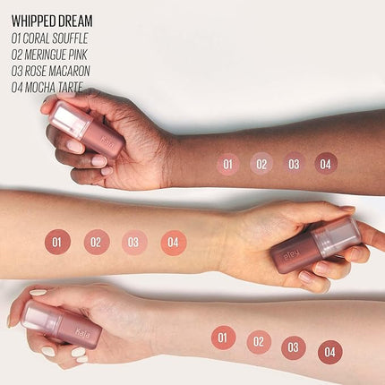 Kaja Multi-purpose Liquid Eyeshadow & Blush - Whipped Dream | with Cotton Seed Oil, 4 Shades, Buildable, Blendable, Airy Semi-matte Finish, 02 Meringue Pink, 0.17 Oz