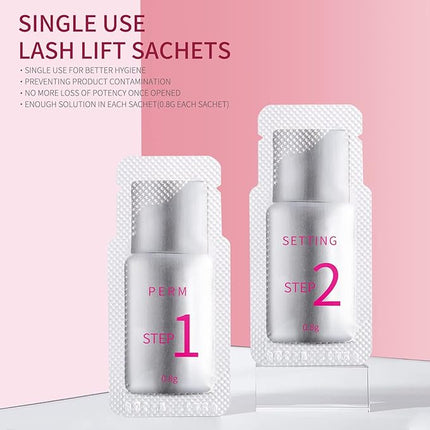 2025 Upgraded Fast Perm Lash Lift Kit Eyelash Perm Kit Perm&Setting Lotion (Quantity: 2×5 Packs)