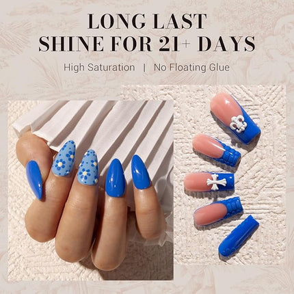 MelodySusie Sapphire Blue Gel Nail Polish,0.5fl oz Nail Polish Soak Off UV LED Royal Blue Gel Polish Gift for Women Nail Art Manicure Salon DIY Nail Design Decoration at Home-269-A2107