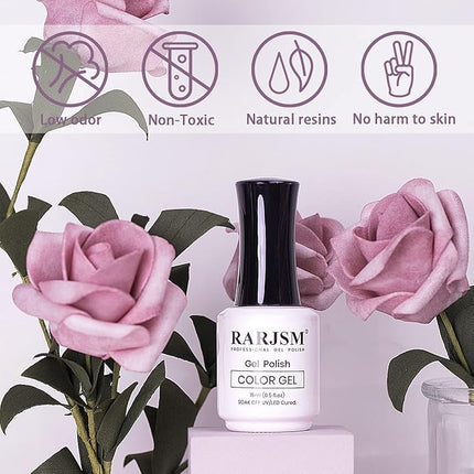 RARJSM Beige Gel Nail Polish, 15ML Neutral GelPolish Skin Tone GelNail Soak Off UV LED Nailpolish Varnish Color Gel Nail Art DIY at Home