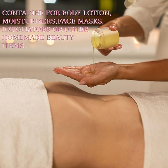 Geiserailie 3 Pieces Glass Cosmetic Containers Empty Sample Jars with Leak Proof Lids Makeup Sample Containers for Lotion Cream Cosmetic (100 Gram)