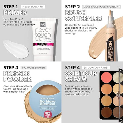 Ruby Kisses 3D Cream Contour Artist Set 3 Pack (Light, Light Medium, Medium Dark)