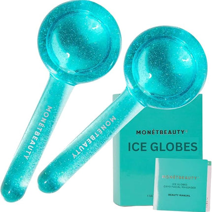 Ice Globes for Face, Freezer Safe and Highly Effective Facial Globes for Daily Beauty Routines, Face Roller to Tighten Skin, Reduce Puffiness, Enhance Circulation and Complexion (Blue)
