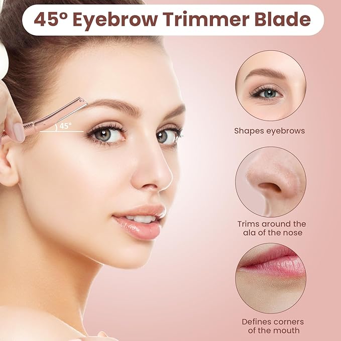 Dermaplaning Tool for Face, Dermaplane Razor for Peach Fuzz with Metal Grip, Professional Eyebrow Razor for Women, Facial Razor for Women Silver (12 Replaceable Blades)