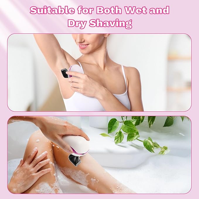 Electric Razors for Women, 7D Electric Shaver for Women, 5 in 1 Lady Shavers, Wet/Dry Bikini Trimmer, Painless Face Razor for Arms Legs Armpit Pubic Area