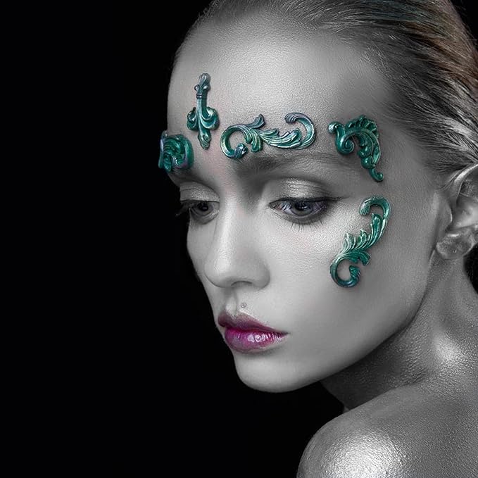 MEICOLY Silver Eye Black Stick,Waterproof Eye Black Baseball Softball Football Lacrosse,Silver Face Body Paint Stick for Halloween SFX Cosplay Tin Man Makeup