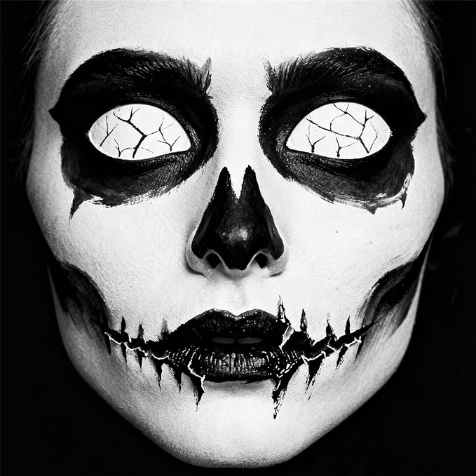 Go Ho Clown White Face Body Paint Stick,Water Based Cream to Powder Face Painting,Easy-to-use Face Paint for Halloween Cosplay SFX Zombie Skeleton Vampire Clown Makeup,0.63oz