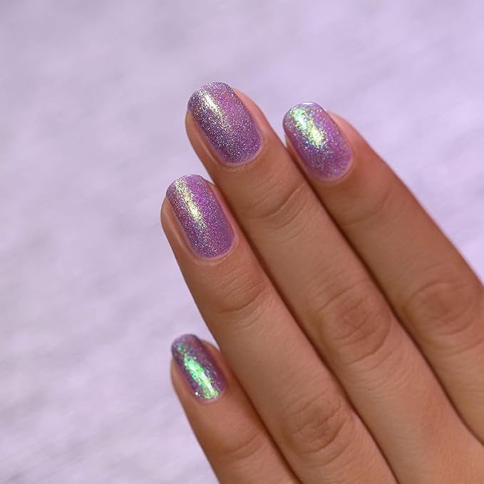 ILNP Drive-In - Iridescent Deep Purple Holographic Jelly Nail Polish
