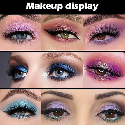 K'APEINE Eyeshadow Palette, Purple Matte Glitter Eye Shadow Palette Goth Eyeshade Kit 16 Colors Pigmented Eye Makeup Palette for Rave Parties, Music Festival, Performance, Costume and Halloween