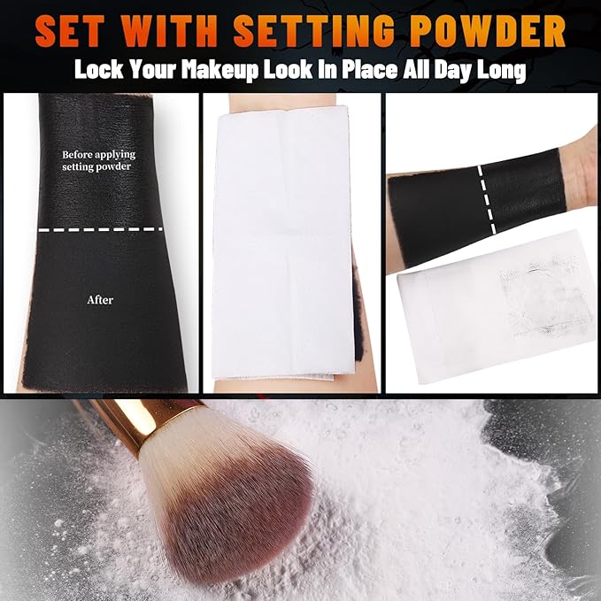 BOBISUKA White Black Red Face Body Paint with 3PCS Sponges Face Painting Kit for Adult Large Capacity Oil Based Paints Palette For Halloween Makeup Clown Joker Devil Cosplay SFX Costume Party