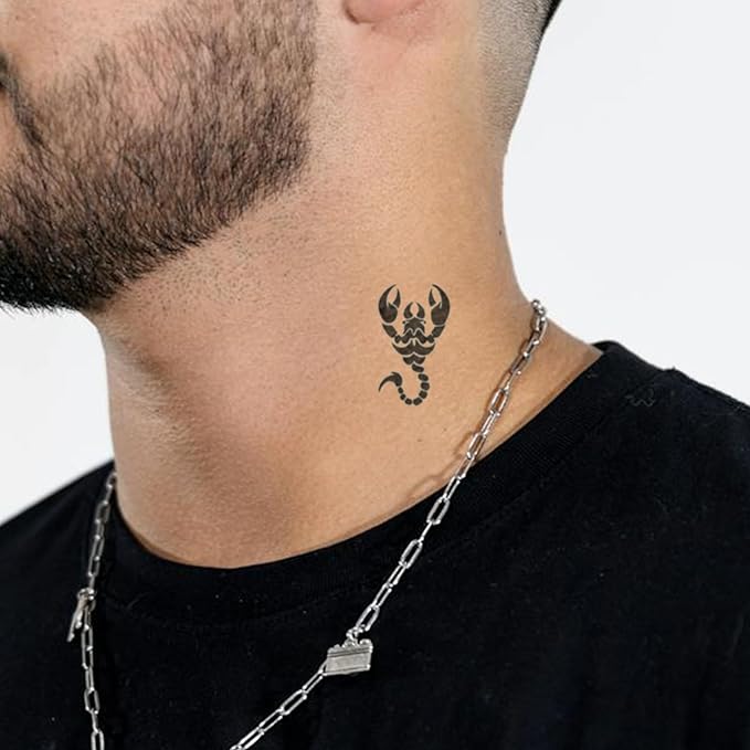 Dark Gothic Temporary Tattoos – 12 Creepy Spider, Skull, Snake, Scorpion, Rose & Dagger Designs, Waterproof Halloween, Horror & Cosplay Hand, Finger & Arm Sleeve Stickers, Long-Lasting 2 Weeks