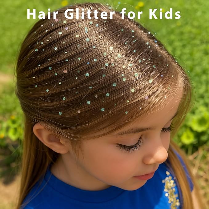 Mysense Rainbow Body Glitter Stick,Face Hair Glitter Christmas Makeup,Sparkling Mermaid Sequins Chunky Glitter Face Paint,Singer Concert Outfit Festival Rave Accessories for Women and Kids