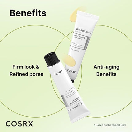 COSRX Retinol 0.1% Cream, 0.67 Oz, Anti-aging Eye & Neck Cream with Retinoid Treatment to Firm Skin, Reduce Wrinkles, Fine Lines, Signs of Aging, Gentle Daily Korean Skin Care